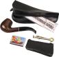 Preview: Jean Claude Pfeifenset gebogen mit Etui schwarz