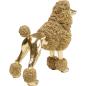 Preview: Deko Figur Mrs Poodle Gold 34cm