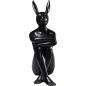 Preview: Deko Figur Gangster Rabbit Schwarz 39cm