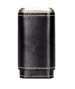 Zigarrenetui "3er Robusto" Leder schwarz