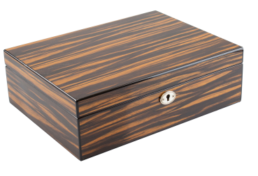 Humidor "braun / schwarz high gloss" für ca. 30 Zigarren