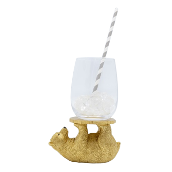 Preview: Deko Figur mit Untersetzer Playing Bear 7cm