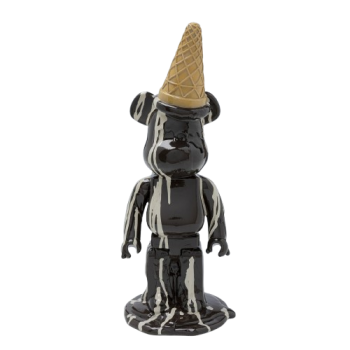Deko Figur Gelato Bear Schwarz 40cm