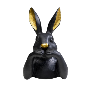 Deko Figur Sweet Rabbit Schwarz 23cm
