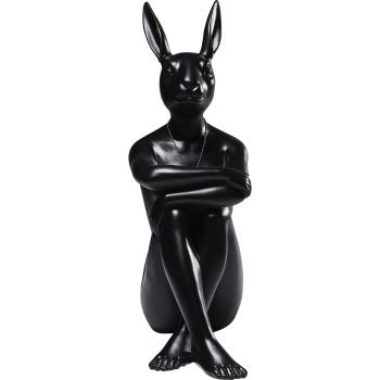 Preview: Deko Figur Gangster Rabbit Schwarz 39cm