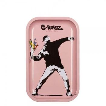 Mischschale "Banksy Flower Thrower Rosa" 27.5 x 17cm