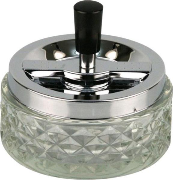 Drehaschenbecher "Chrome / Glas"