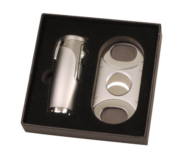 Geschenkset "Sky Feuerzeug und Zigarrenschneider"
