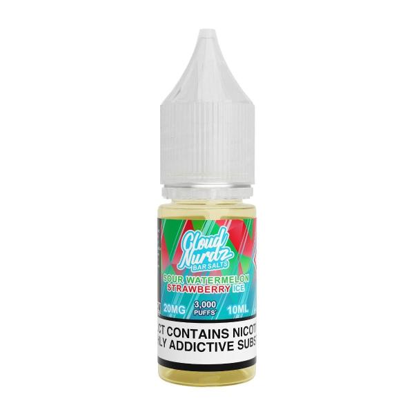 Cloud Nurdz Iced Watermelon Strawberry Salt 10ml 20mg