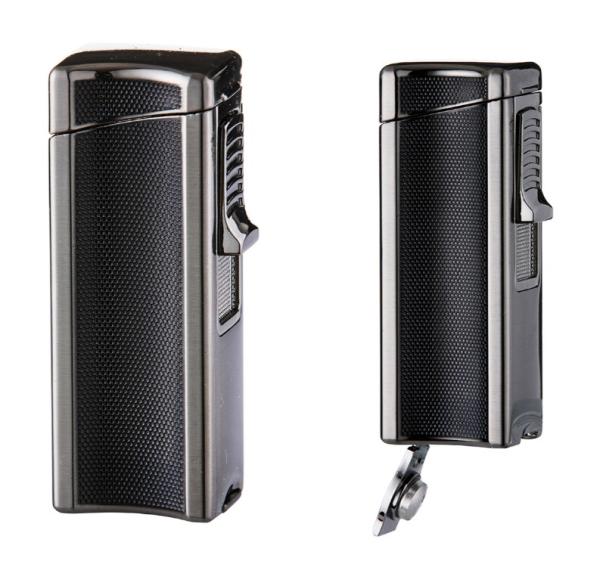 Zigarrenfeuerzeug "Eurojet 1-er Jet" Dark Gun / Black mit Bohrer