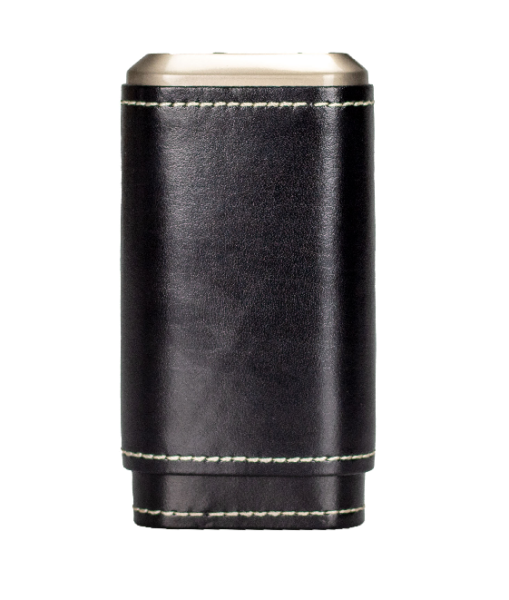 Zigarrenetui "3er Robusto" Leder schwarz