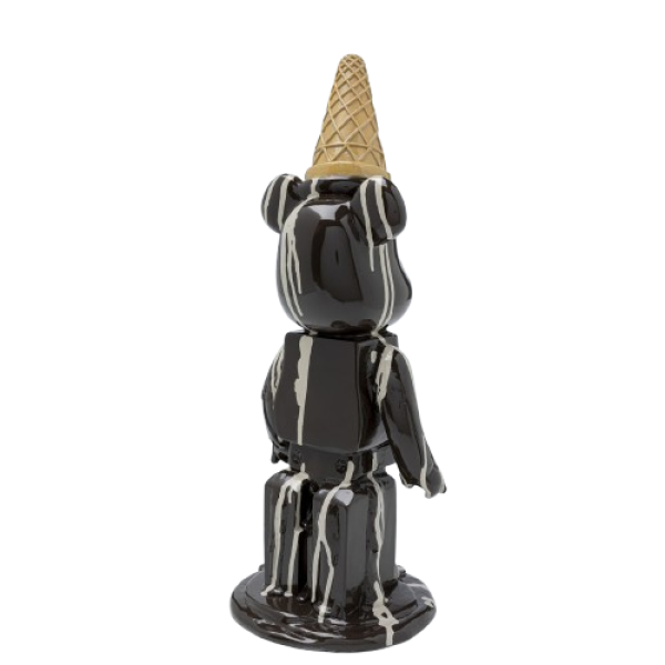 Deko Figur Gelato Bear Schwarz 40cm