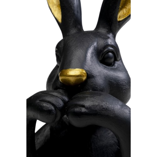 Deko Figur Sweet Rabbit Schwarz 23cm