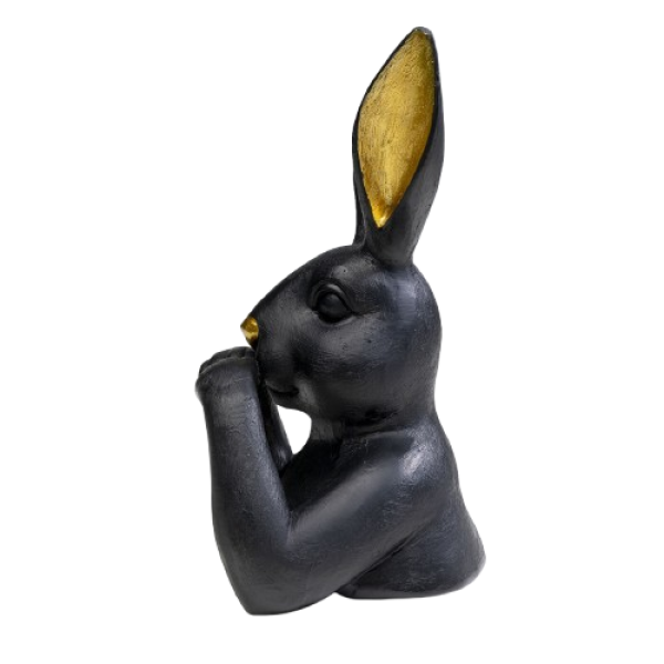 Deko Figur Sweet Rabbit Schwarz 23cm