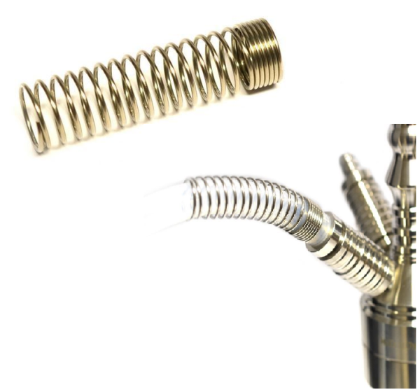 Schlauchfeder Knickschutz Silber