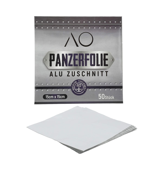 AO Panzerfolie Alu Zuschnitt 15 x 15 cm