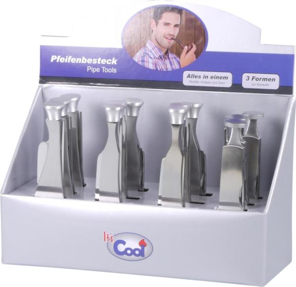 Pfeifenbesteck Cool silber 3teilig