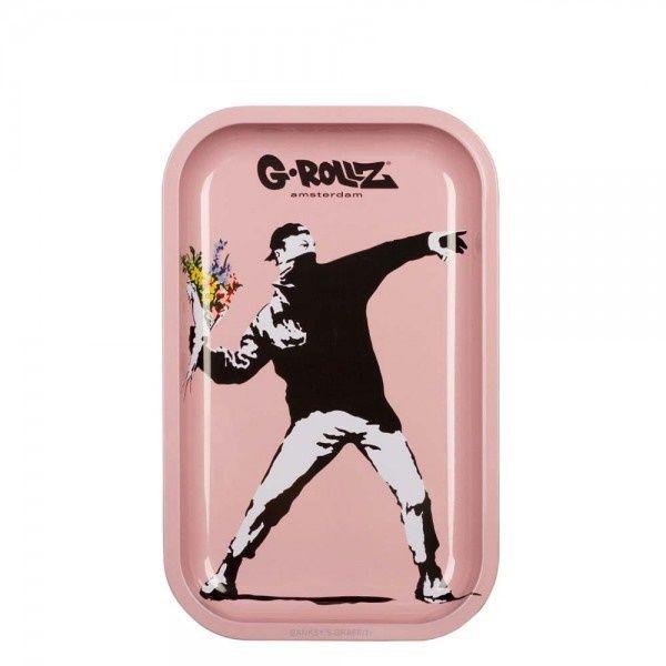 Mischschale "Banksy Flower Thrower Rosa" 27.5 x 17cm