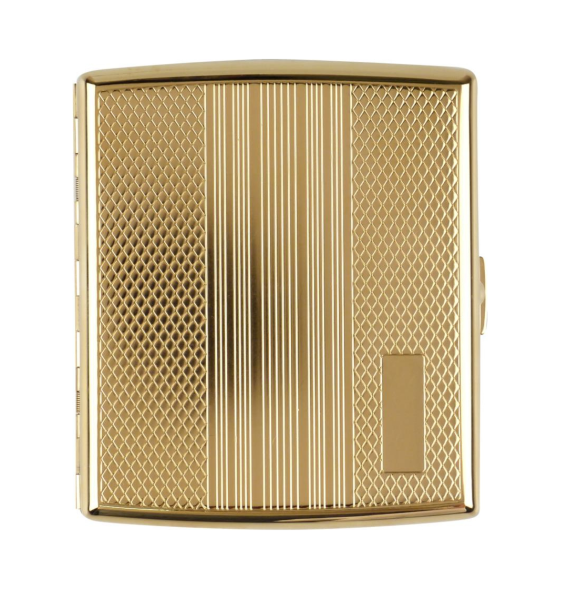 Zigarettenetui 85mm "Gold Streifen / Rauten"